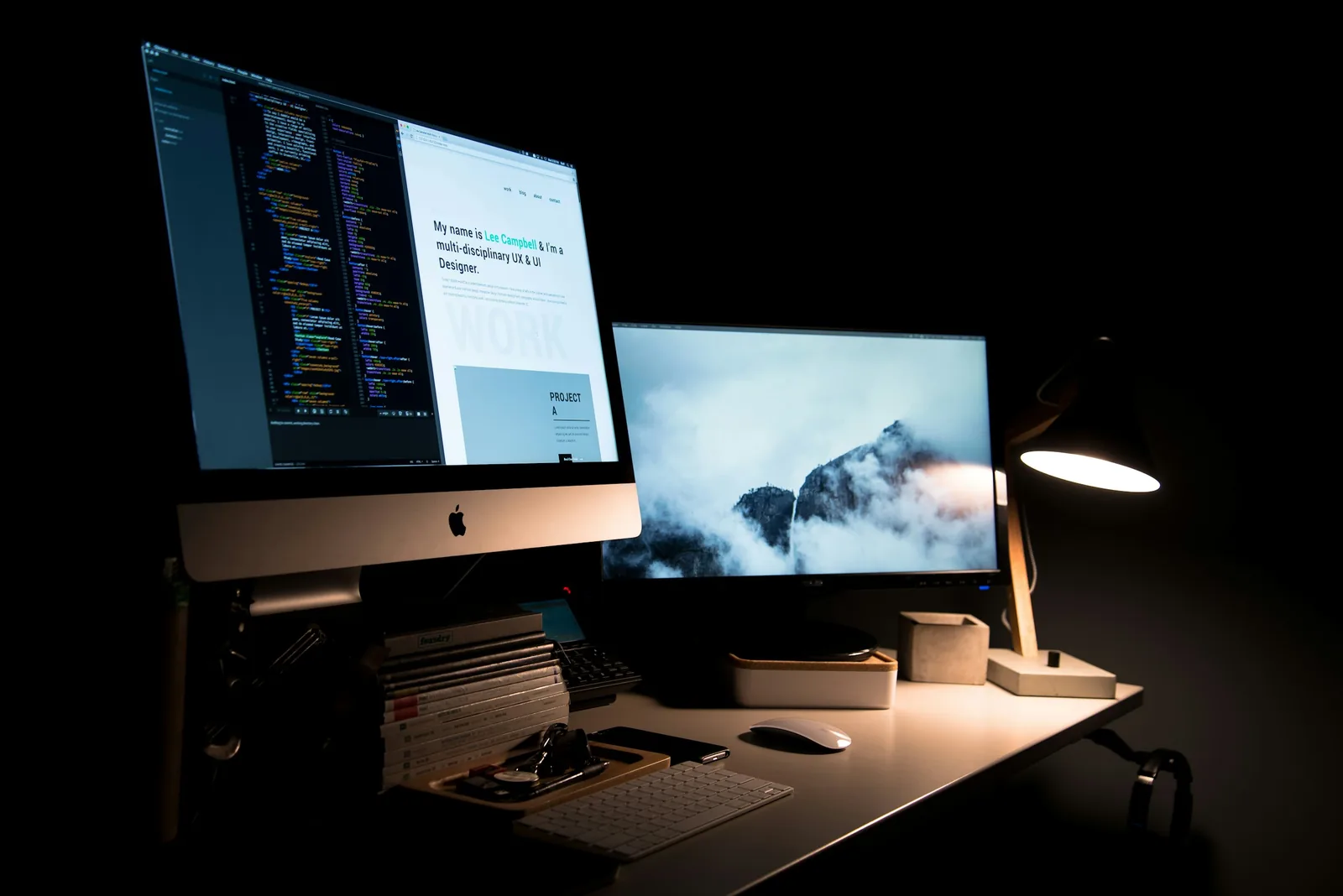 A website under construction on a screen